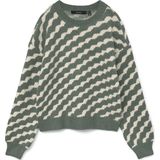 Vero Moda - Vmlara Ls O-neck Pullover - Laurel Wreath - Gebreide Trui