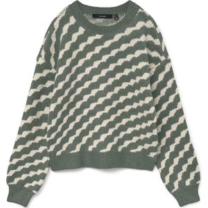 Vero Moda - Vmlara Ls O-neck Pullover - Laurel Wreath - Gebreide Trui