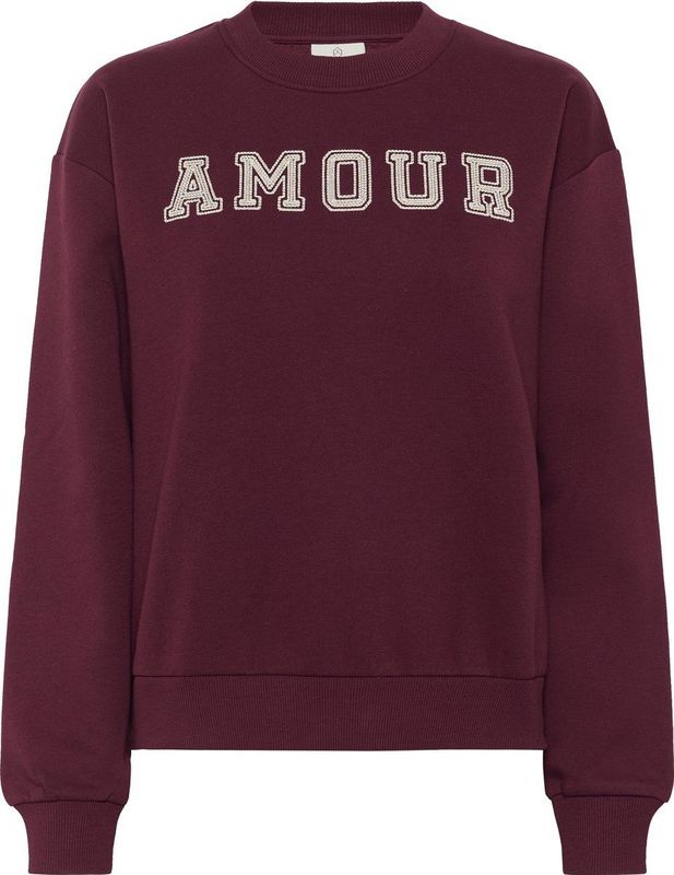 Kaffe - Kaelenora Sweatshirt - Rood - Geborduurd - Dames