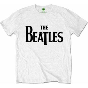 The Beatles - Drop T Logo Heren T-shirt - XL - Wit