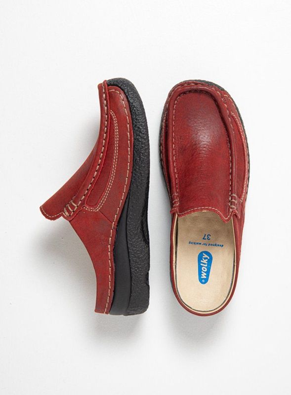 Wolky - Roll Slide - Muiltjes - Rood