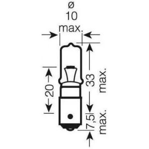 Ampoule Osram pour Auto Aprilia 12V 21W blanche BAY9S / 120° Neuf