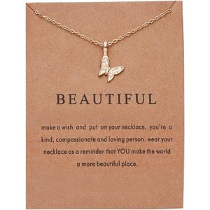 Kasey Beautiful Ketting - Vlinder hanger aan ketting