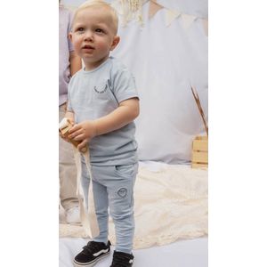 T.O.F.S. Think of Fun Stuff - Snazzy - Joggingpak - T-Shirt - Pastel Blauw - mt 68/74