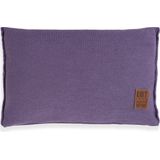 Knit Factory Uni Sierkussen - Rechthoekig kussen - Kussen woonkamer - Bank kussen - Decoratie kussen - Violet - 60x40 cm - Kussenhoes inclusief kussenvulling