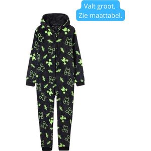 onesie- Valt groot, raadpleeg de maattabel Minecraft - onesie jongens en meisjes - pyjama - jumpsuit - maat 16 158 cm