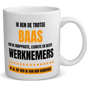 Akyol - trotse baas koffiemok - theemok - Baas - een baas - werk - afscheidscadeau - verjaardagscadeau - kado - gift - 350 ML inhoud