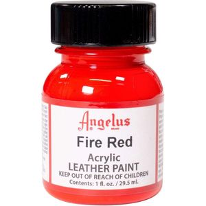 Angelus Leather Acrylic Paint - textielverf voor leren stoffen - acrylbasis - Fire Red - 29,5ml