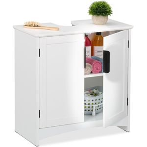 wastafelonderkast met uitsparing - 2 deuren - 60 x 60 x 30 cm - wit