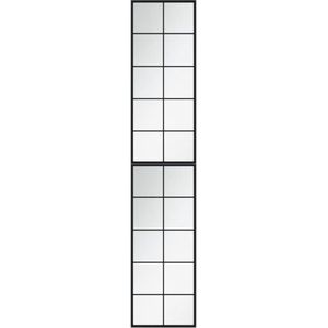 vidaXL-Wandspiegels-2-st-100x40-cm-metaal-zwart