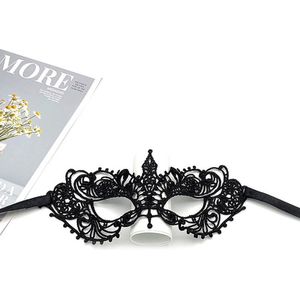 WiseGoods Luxe Masquarade Masker Dames - Gala Masque - Mask - Sexy Maskers - Maskertjes - Feest - Carnaval - Verkleedkleding Zwart