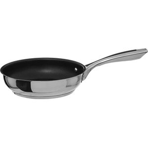 Secret de Gourmet - Koekenpan - Alle kookplaten/warmtebronnen geschikt - zilver/zwart - Dia 20 cm