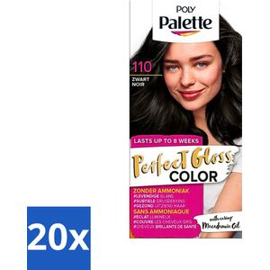 Poly Palette - Haarverf - Glossy Zwart 110 - 115ml - Bulkverpakking - 20 stuks