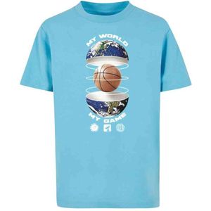 Mister Tee - Kids Ballin World Kinder T-shirt - Kids 146/152 - Blauw