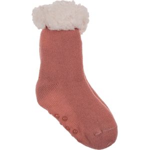 Sokken - huissokken - kindersokken - winter – warm gevoerd – oud roze/wit