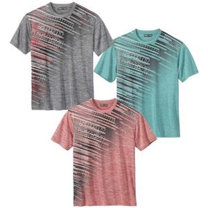 Set van 3 Heren T-shirts Korte Mouwen Grote Maten M tot 5XL