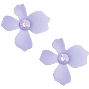Oorbellen zomerbloem - paars