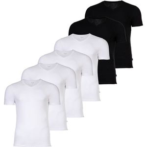 JOOP! - Shirt - Zwart - 6er Pack - Halve Mouw - V-hals