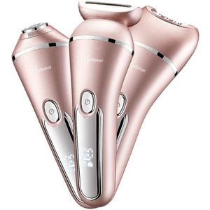 Ladyshave - Scheerapparaat & Epilator voor Vrouwen – ladyshaver - 3 Opzetkoppen – Voor Benen, Armen, Gezicht & Bikinilijn – Pijnloos & Precisie – Oplaadbaar