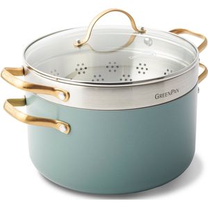 GreenPan Padova Skyblue 3-delige stoomset - 24cm - 5.7l - PFAS-vrij