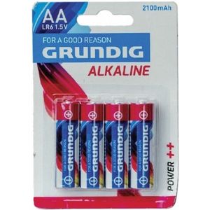 batterijen alkaline AA LR6 2100 mAh 4 stuks
