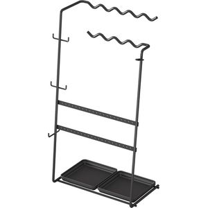 Metaltex MyJewels - Sieradenrekje - Sieradenhouder - Sieraden Organizer - Haakjes - Sieradenrek - 26x16x45 cm - Zwart