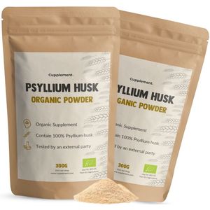 Cupplement Psylliumvezels Poeder Biologisch Combideal 2x 300 gram - Vezel Vlozaad - Darmgezondheid