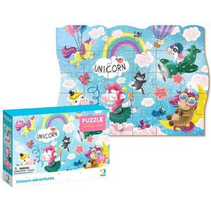DODO Toys - Unicorn Puzzel 3+ - 30 stukjes - 20x27 cm - Unicorn Speelgoed 3+ - Eenhoorn Kinderpuzzel 3 jaar