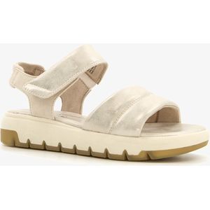 Softline dames sandalen met metallic details - Beige - Maat 40