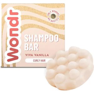 WONDR Shampoo bar - Viva Vanilla - Krullend haar - Hydraterend - Sulfaatvrij - 55g