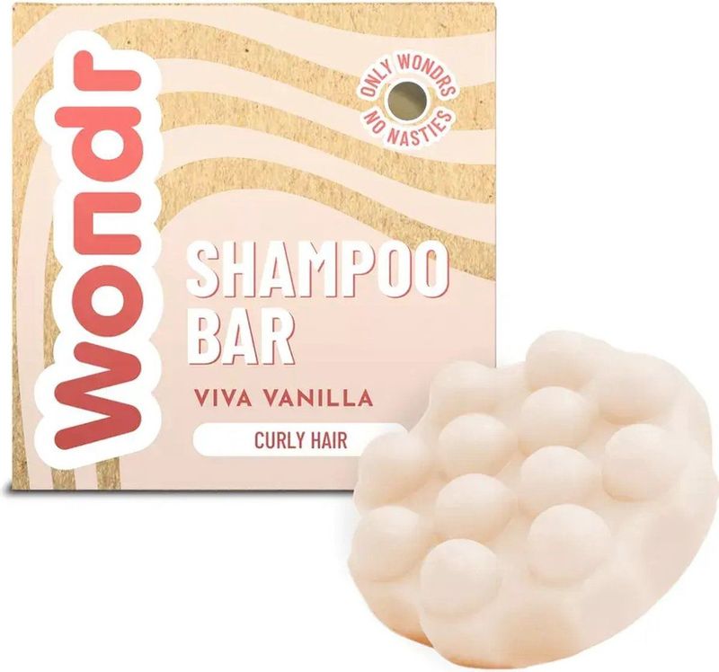 WONDR Shampoo bar - Viva Vanilla - Krullend haar - Hydraterend - Sulfaatvrij - 55g