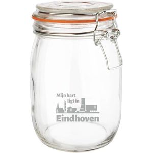 Gegraveerde Weckpot 1 ltr. Eindhoven