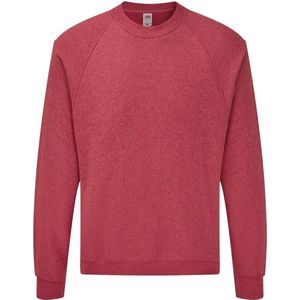 Fruit Of The Loom - Belcoro® Sweatshirt - Heather Rood - Heren Raglan Mouwen