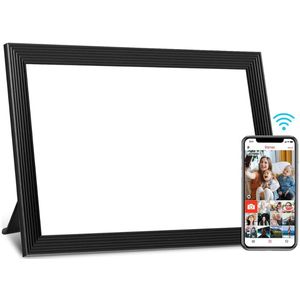 ApexArte® Digitale Fotolijst met Wifi - Fotolijsten - Frameo App - HD Kwaliteit - Zwart