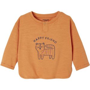 Vertbaudet - T-shirt met Lange Mouwen - Leeuw - Baby