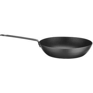 Hendi Wok - Carbon Staal - Ergonomische Handgreep - Ø30 cm - 53 cm Lengte