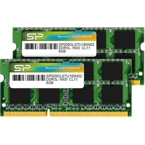 Silicon Power - Laptopgeheugen - DDR3L - 16GB (2x8GB) - 1600MHz - CL11 - SODIMM - SP016GLSTU160N22