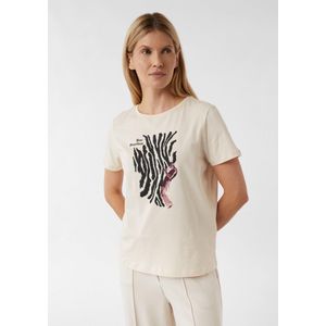 comma - T-Shirt - Regular-fit - Katoenen Jersey