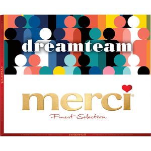 merci chocoladerepen met opschrift ""dreamteam"" - merci Finest Selection - 250g