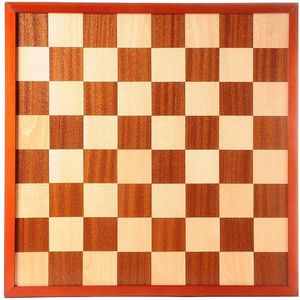 Houten Schaakbord/Dambord - LongField Games - 42 cm - Luxe uitstraling