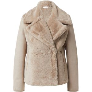 comma - Outdoor-Jacke - Imitatiebont en Suèdelook - Korte Lengte - Bikerstijl