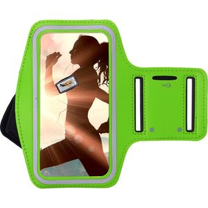 Hoesje Motorola Moto G40 - Moto G60 - Sportband Hoesje - Sport Armband Case Hardloopband Groen