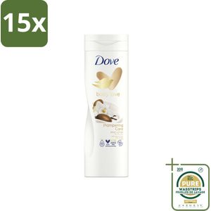 15 x Dove Body Love Bodylotion - Pampering Care - Vanille & Sheabutter - 400 ml - Grootverpakking - Bodylotion - Droge Huid - Sheabutter - Vanille - Hydraterende Crème