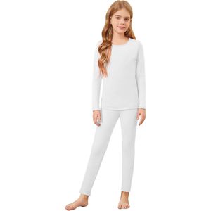 Thermisch ondergoed voor kinderen, lange onderbroek en bovenkant, fleece, 5-12 jaar