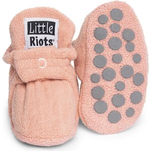 Little Riots - babyslofjes - antislip - fleece stepper - oud roze - slofjes voor je baby, dreumes en peuter voor jongens en meisjes - 24-36 Maanden (15,5cm) - schoenmaat 24-25