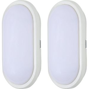 Delaveek-Ovale Triple Proof LED Plafondlamp - Wit -15W 1687lm -Wit 6500K-Twee Verpakkingen