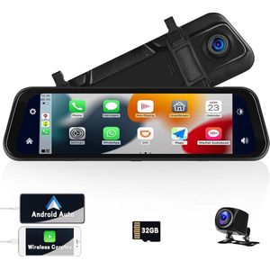 Dashcam met Touchscreen en Achtercamera - Nachtzicht - Parkeermonitor - Full HD 1080P - 170° Lens - 4-inch Scherm - Bewegingsdetectie
