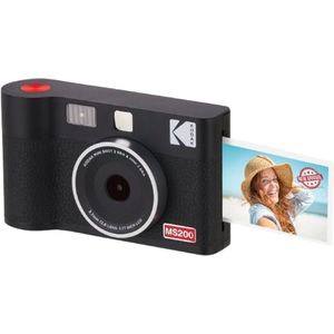 Kodak Imprimante MS200 - Impression Photo Format 2.1x3.4, Compatible iOS/Android, Impressions Haute Qualité, Résistantes à l'Eau et Aux Empreintes, Cartouche Tout-en-Un, Appli KODAK Instant - Noir