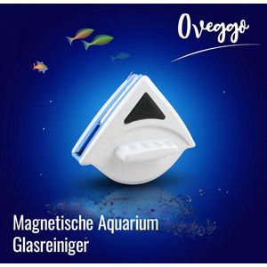 Oveggo Magnetische Aquariumreiniger - Glasreiniging Groot Aquarium - Dieptereiniging Terraria - Veilige Aquarium Schoonmaak - Duurzame Terrarium Glasreiniger - Optimale Hoekreiniging - Universeel voor 3-8mm Glasdikte - Efficiënte Algenverwijdering