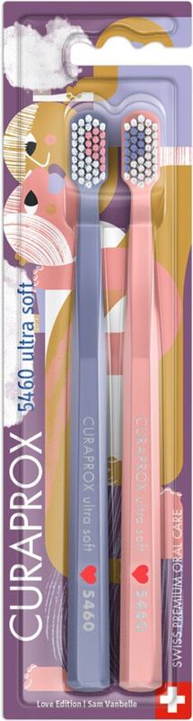 Curaprox - Ultra Soft 5460 - Tandenborstel - Love Edition 2022 - 2 Stuks